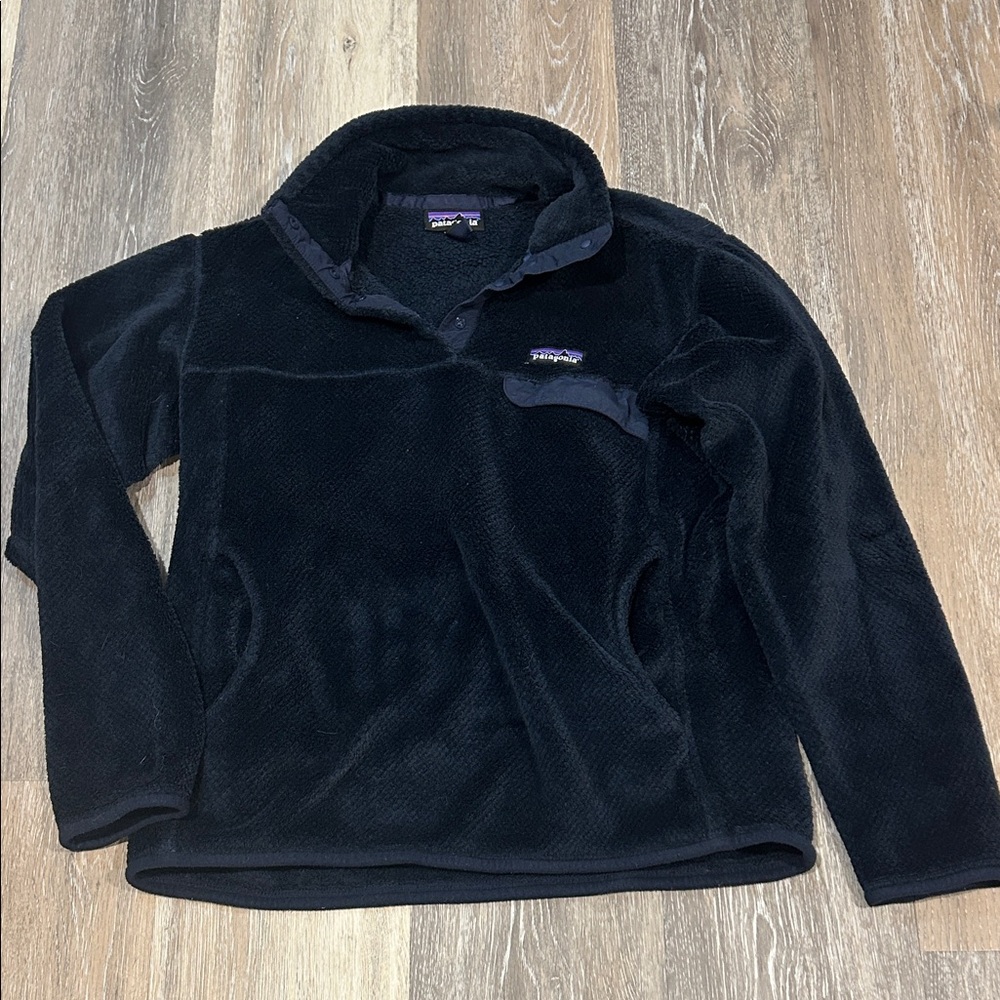 Patagonia Navy Fleece Snap-Front Pullover